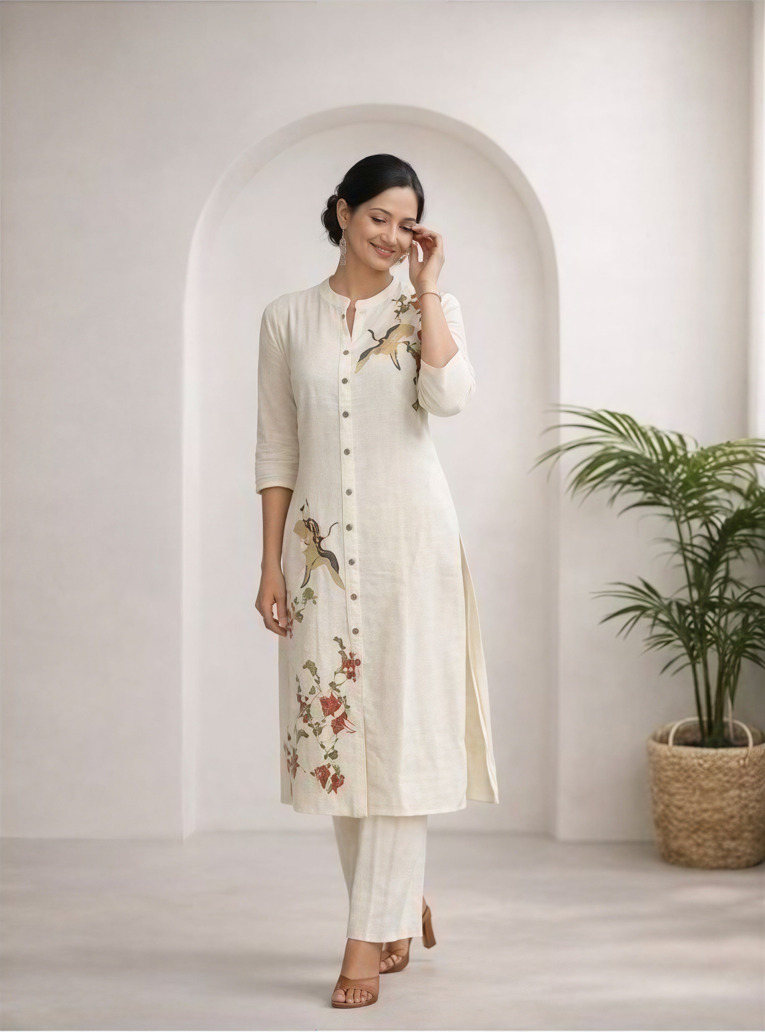 Kurta full set with embroidery work