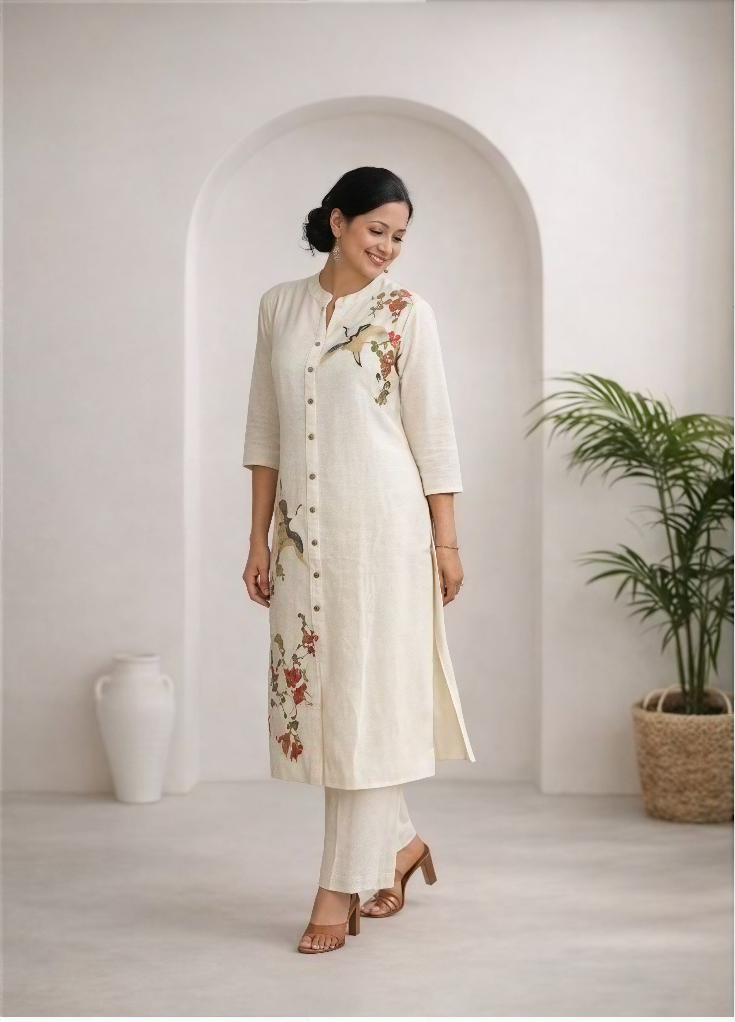 Kurta full set with embroidery work